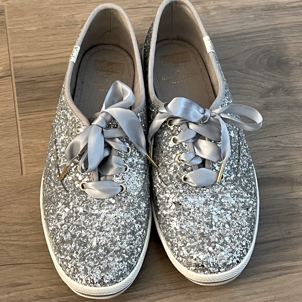 Silver Glitter Kate Spade Keds size 7